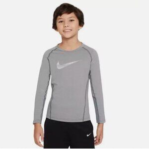 NWT Nike Pro Warm Long Sleeve Top Grey XL Youth Performance